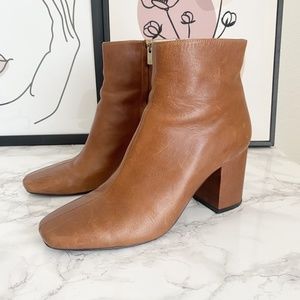 Anine Bing Jane Ankle Boots Booties Brown Camel Zipper 8
